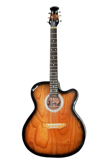 Kordz Luana Natural Wooden 41 Inch Rosewood Fretboard Acoustic Guitar With Bag,Strap,1 Set of Extra Strings and 2 Picks