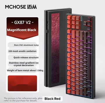 MCHOSE GX87 V2 Wireless Mechanical Keyboard – Tri-Mode Wireless, Aluminum Alloy, RGB, Gasket Mount