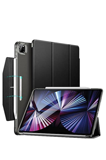ESR Ascend Trifold Case Compatible for iPad Pro 11 inches (2022/2021), Tablets, Translucent Stand Case with Clasp, Auto Sleep and Wake, Pencil 2 Wireless Charging, Frosted Black