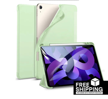 ESR REBOUND PENCIL SERIES SLIM SMART CASE FLEXIBLE TPU BACK COVER FOR IPAD for iPad Air 11 inch Back Case M3/M2 (2025/2024), iPad Air 7th/6th/5th/4th Gen Case, Slim and Light, Yellowing Resistant, Supports Pencil Pro & Pencil (USB-C), Light green iPad-3