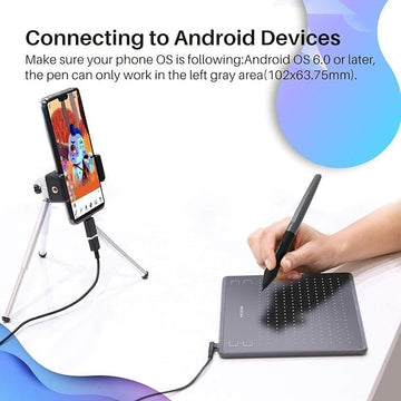 HUION HS64 Graphics Drawing Tablet Battery-Free Stylus Android Windows macOS with 6.3 x 4 inch Working Area Pen Tablet for Linux, Mac, Windows PC and Android