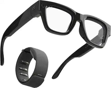 Meta - Ray-Ban Display & Neural Band | AI glasses with in-lens display - Shiny frame, standard - band size 1 - Black