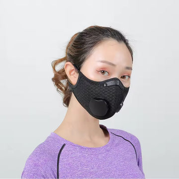 Sport Mask with Fan Air Purifier | Rechargeable Face Mask with Built-in Fan, Moisture & CO₂ Reduction