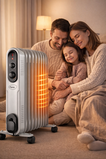 Pigeon OFR Room Heater – Oil Filled Radiator with Silent Operation, Adjustable Thermostat & Even Heat Distribution for Home & Office