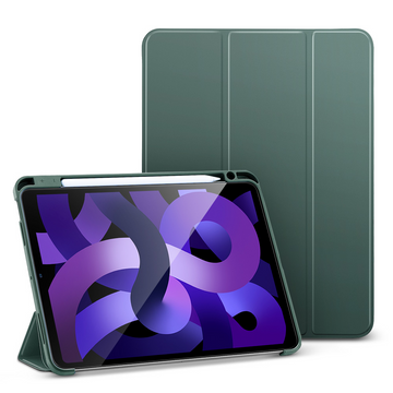 ESR for iPad Air 11 inch Case M3/M2 with Pencil Holder, iPad Air 7th/6th/5th/4th Generation Cover (2025/2024/2022/2020), Trifold Stand with Flexible Back, Auto Sleep and Wake, Rebound Series, Dark Green iPad-24