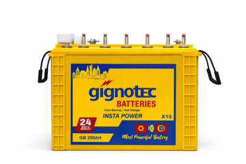 GignoTec X10 250 AH Tall Tubular Inverter Battery | Healthy Eco Energy Saving | Extra Long Backup | High Performance | Low Maintenance