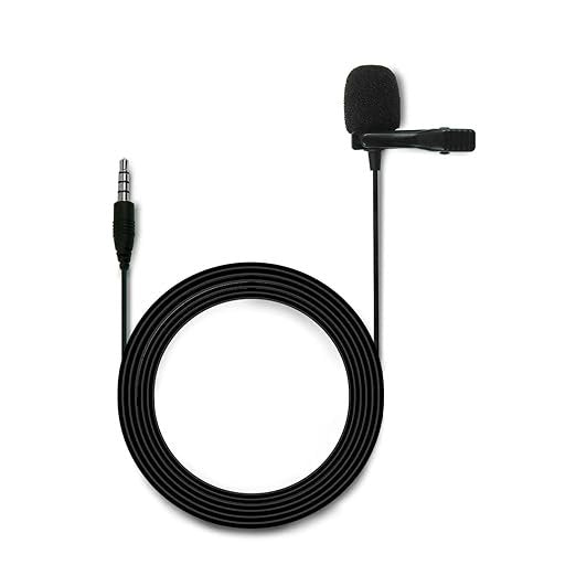 JBL Commercial CSLM10 Auxiliary Omnidirectional Lavalier Microphone For Content Creation, Vlogging &amp; Voiceover (Black)