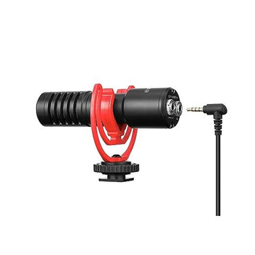 Boya by-MM1+ Super-Cardioid Shotgun Microphone with Real Time Monitoring Compatible with iPhone/Android Smartphones, DSLR Cameras Camcorders for Live Streaming Audio Recording, Black