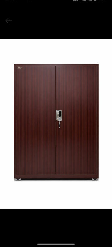 Stylo Metal Wardrobe | Plain Brown Finish | Minimal & Elegant Storage Design