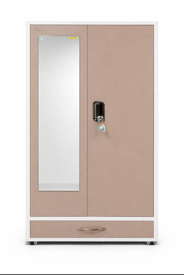 Stylo Steel Wardrobe Almirah | Modern Design with Large Storage Space Beige