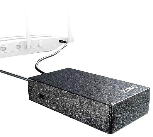 ZINQ Mini UPS for 12V Routers, High Power Fiber Routers, Broadband Mod