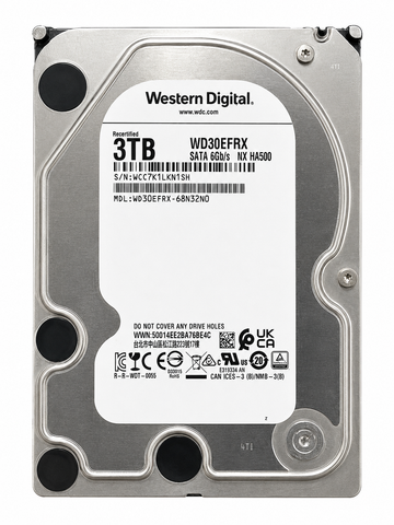 Western Digital 3TB Recertified product-WD30EFRX(Under 6 Month Warranty)