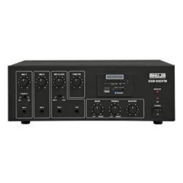 Ahuja AMPLIFIER SSB-80DFM with USB, SD CARD,BLUETOOTH, and FM INPUTS, Black