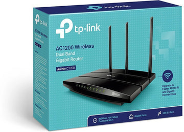 TP-Link Archer C1200 Wireless Router 2.4 GHz, 5 GHz 1200 Mbps Wifi Speed Dual Band External Antenna Ethernet (Cable Broadband)