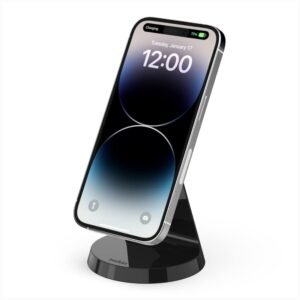 Belkin Magnetic Wireless Charger with Stand Magsafe Compatible for iPhone 13, 13 Pro, 13 Pro Max, 13 Mini, iPhone 12, 12 Pro, 12 Pro Max, 12 Mini, Cellular Phones (Black) - Power Supply Not Included