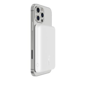 Belkin Quick Charge Magnetic Wireless Lithium_ion Power Bank 2500mAh, Sleek Design for All iPhone 14, Iphone13, iPhone 12 Models, Compatible for Magsafe Covers - (White)