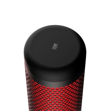 HyperX QuadCast - USB Condenser Gaming Unidirectional Microphone, for PC, PS4 and Mac, Red LED - Black (HX-MICQC-BK)