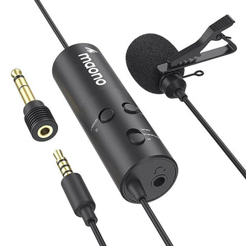Maono AU-103 Mobile Collar Mic with Noise Cancellation for YouTube Recording, the Condenser microphone for PC, Singing, Vlogging, Gaming