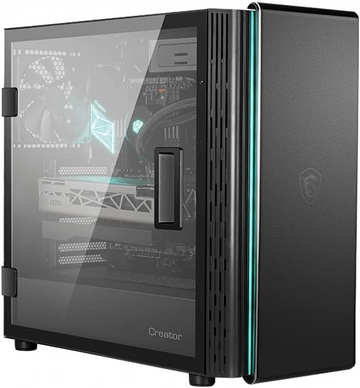 MSI Creator 400M Mid Tower Silent Computer Case - Black, 3X 140mm PWM Fans, USB Type-C, Soundproof Cotton, Laminated Tempered Glass Panel - E-ATX, ATX, mATX, Mini-ITX Support ****sealed****