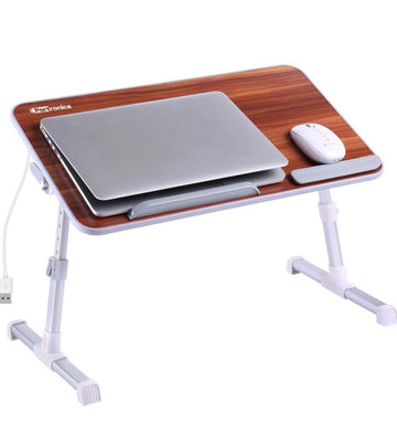 Portronics My Buddy Plus Adjustable Laptop Table with built-in USB Cooling Fan, Foldable Legs, Adjustable Angle for Home, Office, Working, Gaming & Writing