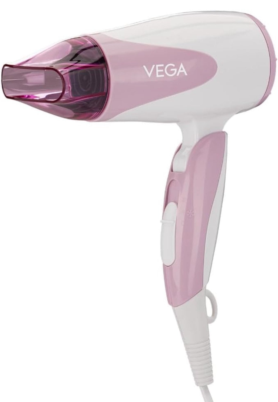 VEGA Blooming Air Foldable 1000 Watts Hair Dryer With Heat &amp; Cool Setting And Detachable Nozzle (VHDH-05), Color May Vary,