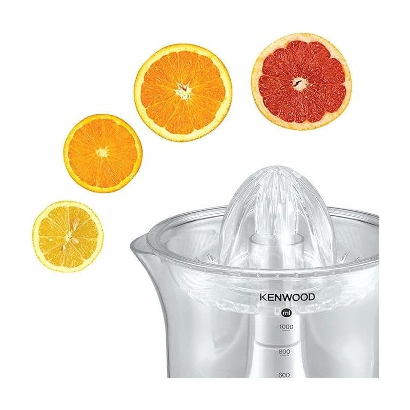 Kenwood Citrus Juicer 40w Juice Extractor With 1l Transparent Juice Jug Dust Cover 2 Way Rotation Cord Storage For Home Restaurant And Cafeteria Je280a White Colour (1)