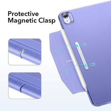 ESR for iPad Air 5th Generation Cover and iPad Air 4th Generation Cover (2022/2020, 10.9 inch), Trifold Smart Case, iPad Air 5/4 Cover with Clasp, Auto Sleep and Wake, Ascend Series, Lavender iPad-22