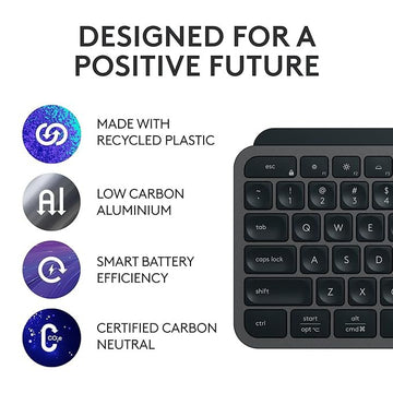 Logitech MX Keys S Wireless Keyboard, Low Profile, Fluid Precise Quiet Typing, Programmable Keys, Backlighting, Bluetooth, USB C Rechargeable, for Windows PC, Linux, Chrome, Mac - Graphite **** sealed****