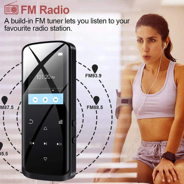 Ruizu -/D50 - 8G MP3 Player, Bluetooth 5.0 8 GB MP3 Player (Black, 0 Display)