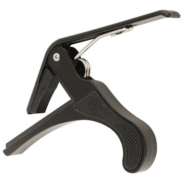 Juarez JRZ250 One Handed Trigger Guitar Metal Capo Quick Change For Ukulele, Electric And Acoustic Guitars, Silver/Black