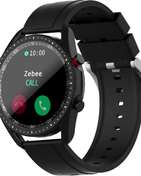 Zebronics ZEB-FIT4220CH Smart Fitness Watch with Call Function via Built-in Speaker and Mic, SpO2, BP & Heart Rate Monitor, IP67 Water Resistant, 7 Sports Mode (Black)