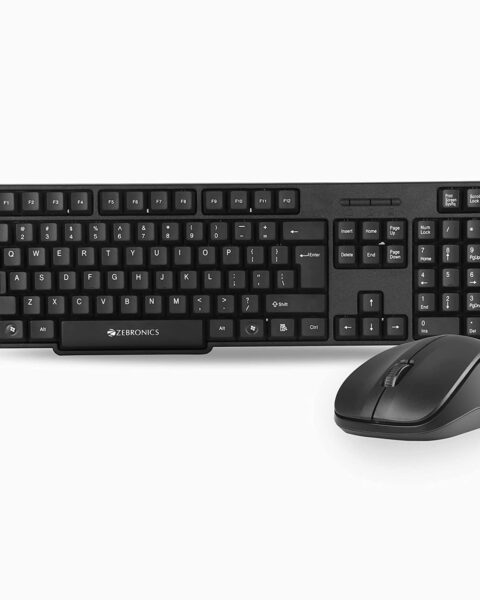 Zebronics Zeb-Companion 107 USB Wireless Keyboard and Mouse Set with Nano Receiver (Black)