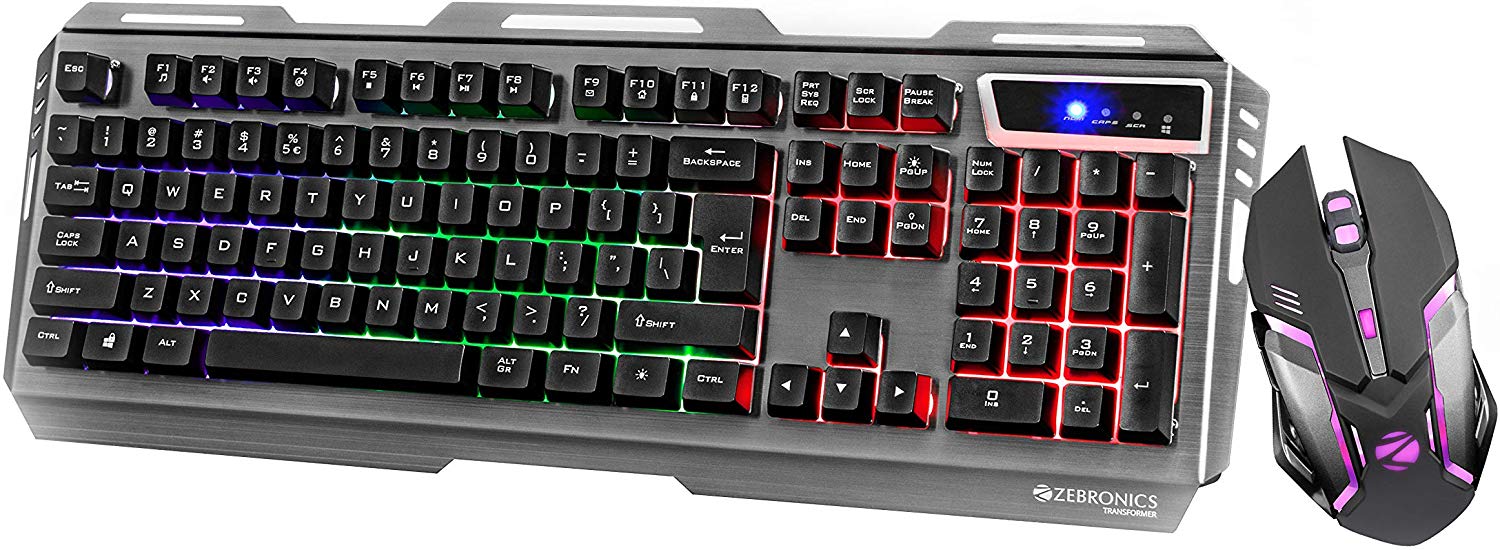 Zebronics Transformer Gaming Multimedia USB Keyboard and Mouse Combo (Black) @ 899  ( Killer Deal )