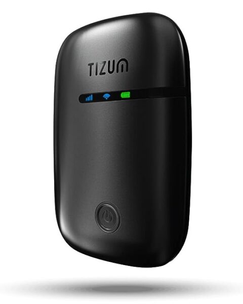 Tizum 4G Fast LTE Wireless Single Band Dongle with All SIM Network Support, Plug & Play Data Card Stick with up to 150Mbps, 2100mAh Rechargeable Battery, SIM Adapter (LIMITED OFFER)