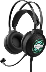 ZEBRONICS Zeb-Iron Head Wired Over Ear Headphones with Mic (Black)