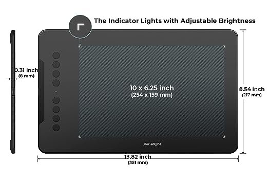 XP-Pen Deco01 V2 Digital Graphics Drawing Pen Tablet (10