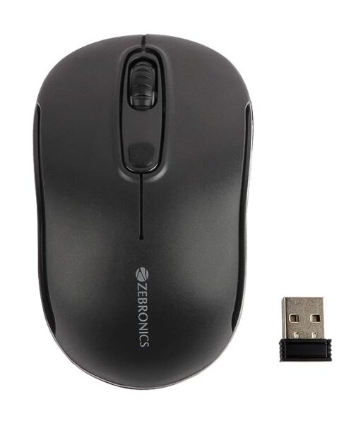 ZEBRONICS Zeb-Dash Plus 2.4GHz High Precision Wireless Mouse with up to 1600 DPI, Power Saving Mode, Nano Receiver and Plug & Play Usage - USB