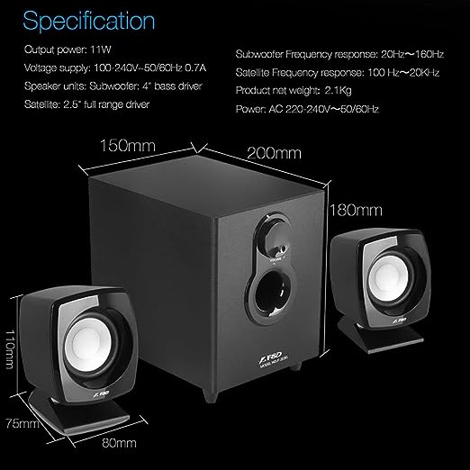 F&d best sale speakers f203g