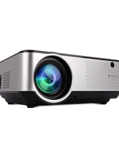 ZEBRONICS ZEB-LP2800 Full HD 1280 x 720 Home Theatre Projector 2800 Lumens with Built in Speaker, HDMI, VGA, USB, AV in, mSD Slot, AUX Out, 1080p Support and Remote Control