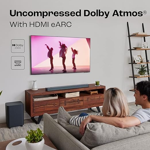 3D HDMI Bar Bluetooth, One Soundbar Atmos® Wi-Fi with Multibeam™, & (590W) 5.1 JBL Vision Wireless Input 4K Dolby 500 Channel, Optical Pass-Through, - Subwoofer, Dolby Surround, Dealcliq eARC Pro App, with