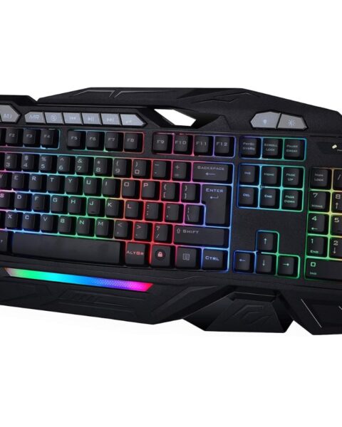 ZEBRONICS Zeb-Magnus USB Gaming Keyboard with 4 Modes Multicolour Lights,Gold Plated USB,Braided Cable