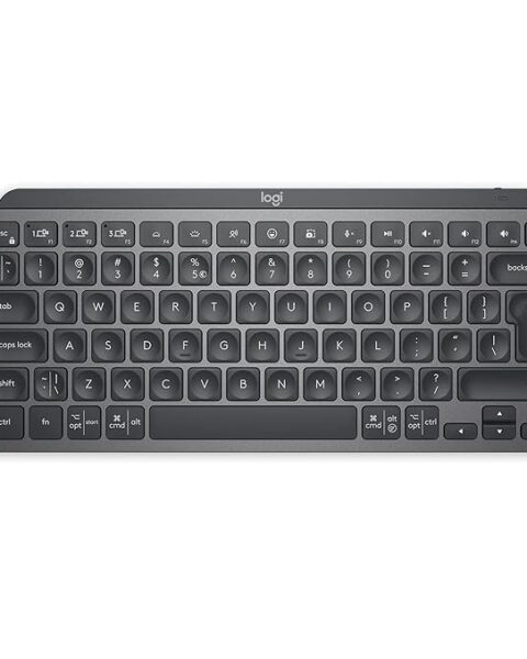 Logitech Mx Keys Mini Minimalist Wireless Illuminated Keyboard, Compact, Bluetooth, Backlit, USB-C, Compatible With Apple Macos, IOS, Windows, Linux, Android, Metal Build-Graphite