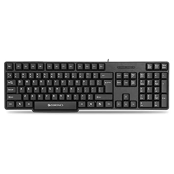 Zebronics Wired Keyboard and Mouse Combo with 104 Keys and a USB Mouse with 1200 DPI - JUDWAA 750